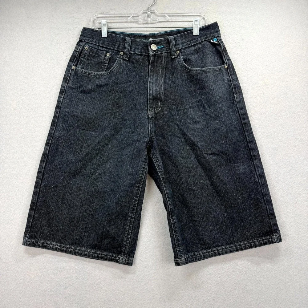 Vintage Enyce Baggy Jean Shorts Mens 34 Blue Denim Y2K Skater Grunge‎ Streetwear
